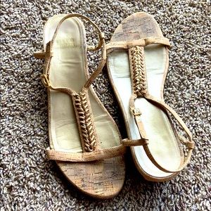 Stuart Weitzman Shoes - Cork and Gold Wedges